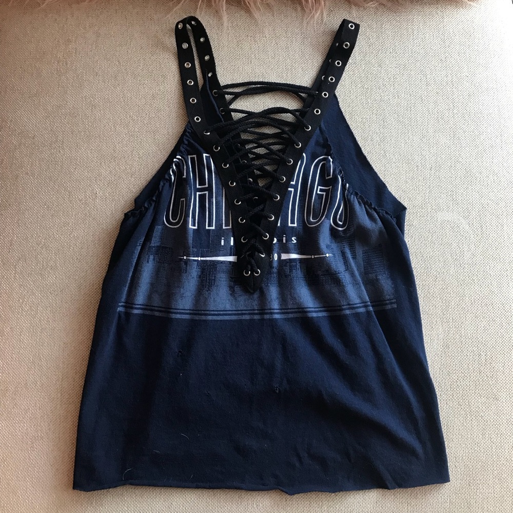 LF Furst Of A Kind Lace-Up Tank